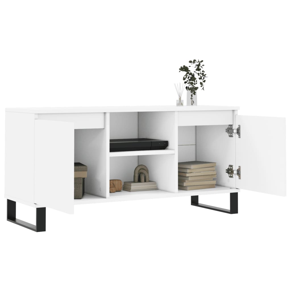vidaXL TV Cabinet White 104x35x50 cm Engineered Wood