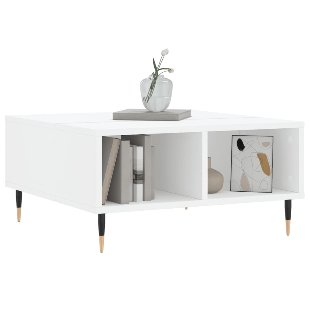 vidaXL Coffee Table White 60x60x30 cm Engineered Wood