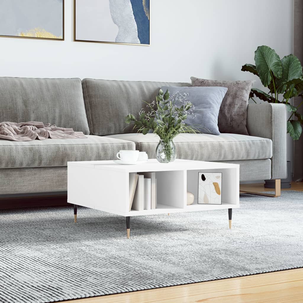 vidaXL Coffee Table White 60x60x30 cm Engineered Wood
