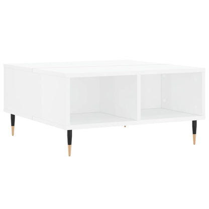 vidaXL Coffee Table High Gloss White 60x60x30 cm Engineered Wood