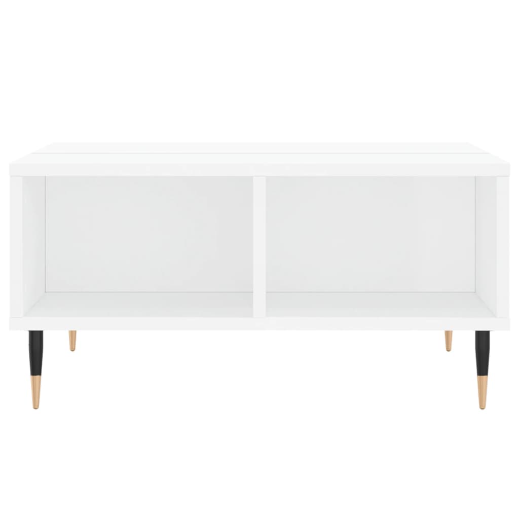 vidaXL Coffee Table High Gloss White 60x60x30 cm Engineered Wood