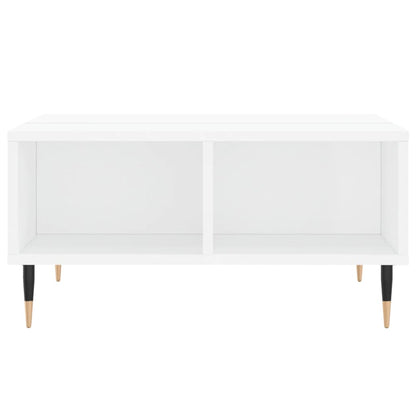 vidaXL Coffee Table High Gloss White 60x60x30 cm Engineered Wood