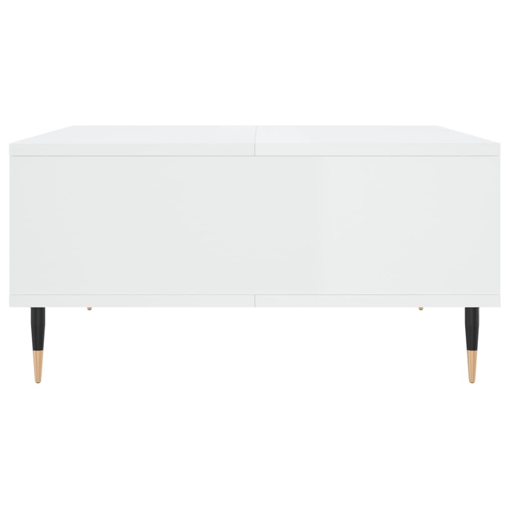 vidaXL Coffee Table High Gloss White 60x60x30 cm Engineered Wood