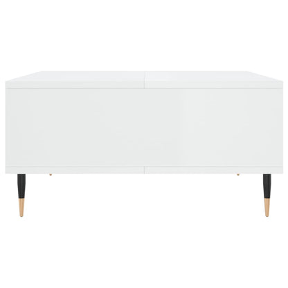 vidaXL Coffee Table High Gloss White 60x60x30 cm Engineered Wood