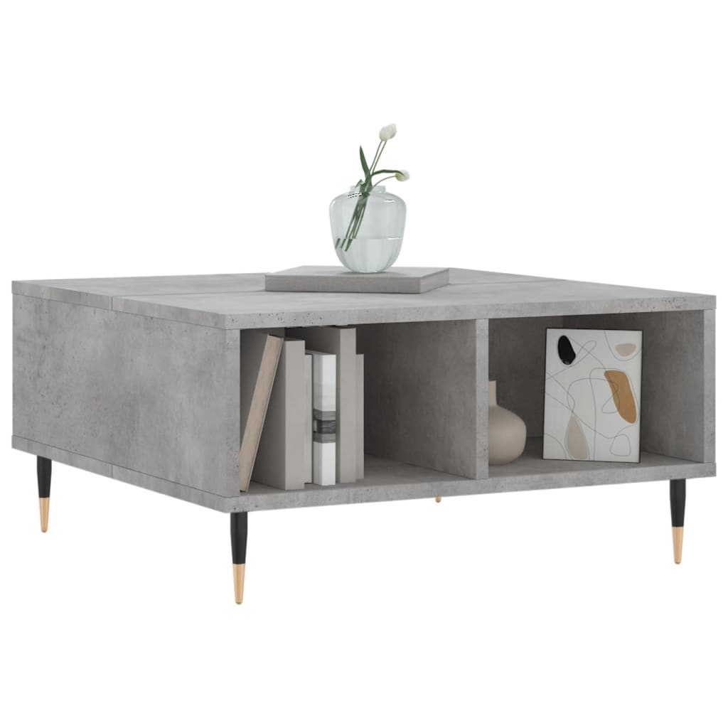 vidaXL Coffee Table Concrete Grey 60x60x30 cm Engineered Wood