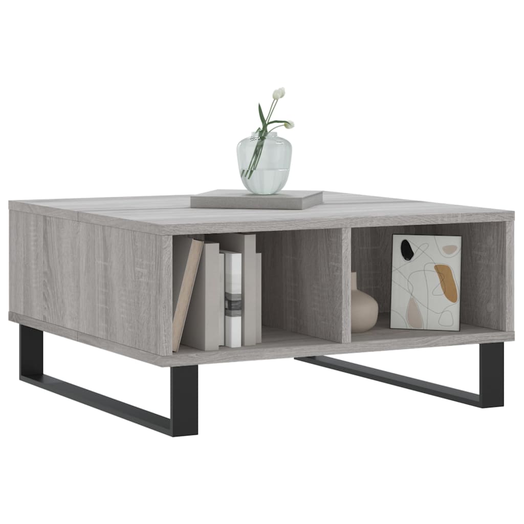 vidaXL Coffee Table Grey Sonoma 60x60x30 cm Engineered Wood
