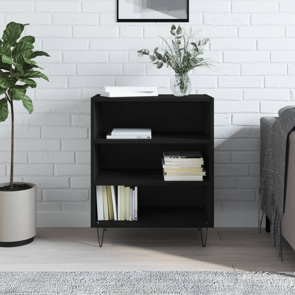vidaXL Sideboard Black 57x35x70 cm Engineered Wood
