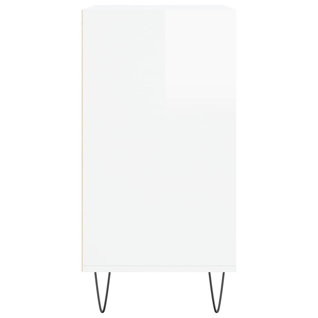 vidaXL Sideboard High Gloss White 57x35x70 cm Engineered Wood