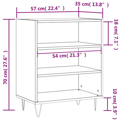 vidaXL Sideboard Concrete Grey 57x35x70 cm Engineered Wood