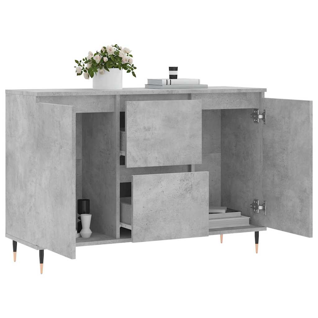 vidaXL Sideboard Concrete Grey 101,5x35x70 cm Engineered Wood