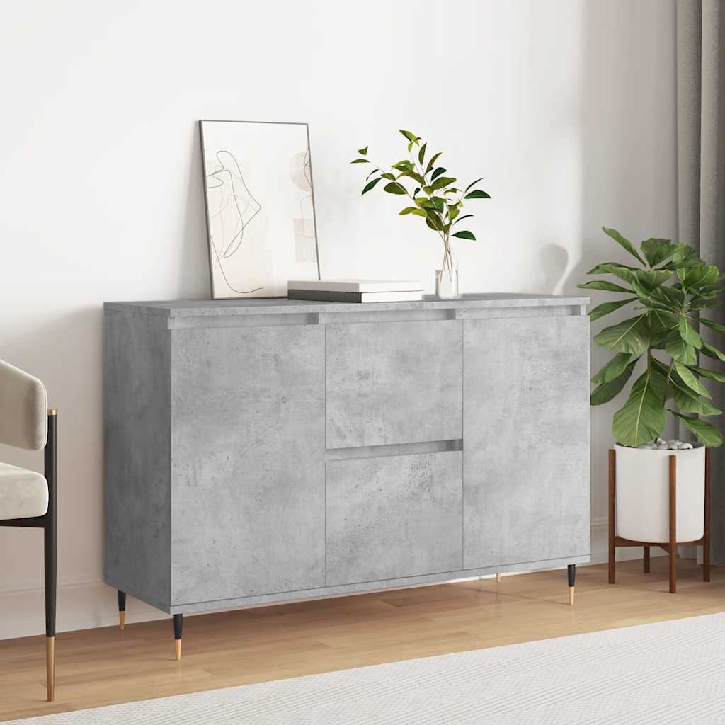 vidaXL Sideboard Concrete Grey 101,5x35x70 cm Engineered Wood
