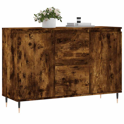 vidaXL Sideboard Smoked Oak 101,5x35x70 cm Engineered Wood