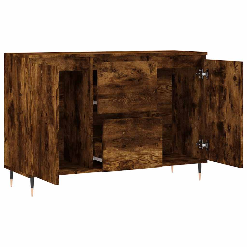vidaXL Sideboard Smoked Oak 101.5x35x70 cm Engineered Wood