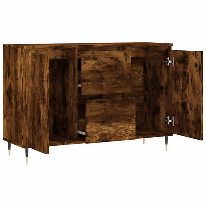 vidaXL Sideboard Smoked Oak 101.5x35x70 cm Engineered Wood