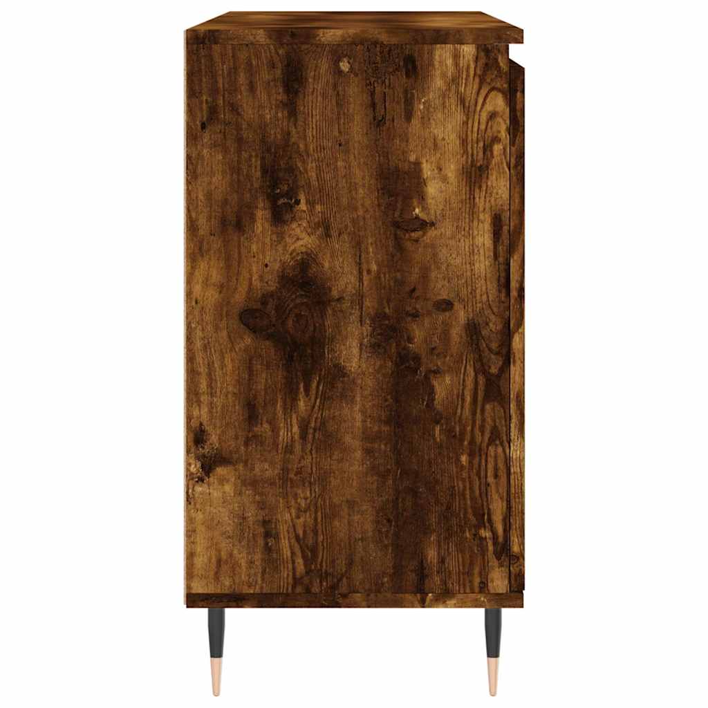 vidaXL Sideboard Smoked Oak 101.5x35x70 cm Engineered Wood