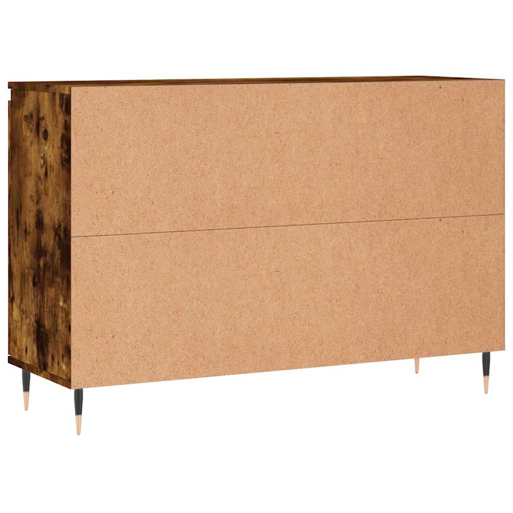 vidaXL Sideboard Smoked Oak 101.5x35x70 cm Engineered Wood