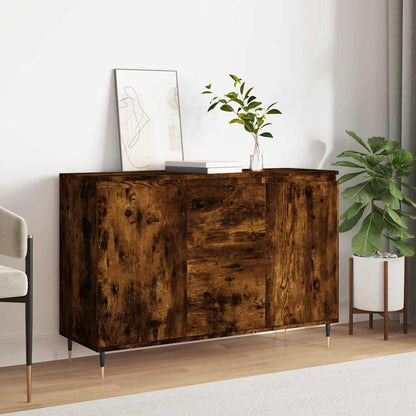 vidaXL Sideboard Smoked Oak 101,5x35x70 cm Engineered Wood