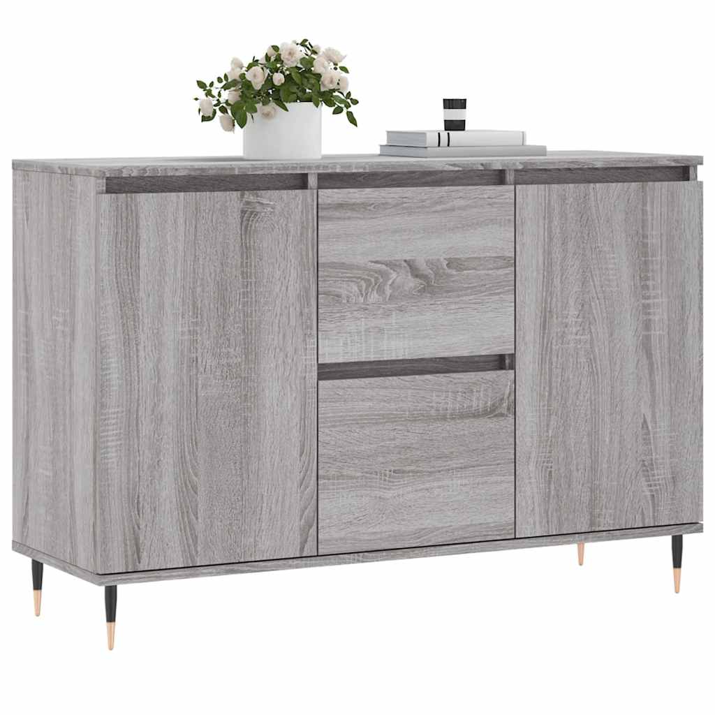 vidaXL Sideboard Grey Sonoma 101,5x35x70 cm Engineered Wood