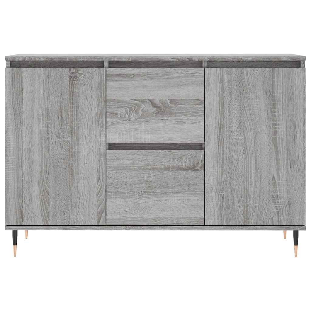 vidaXL Sideboard Grey Sonoma 101,5x35x70 cm Engineered Wood