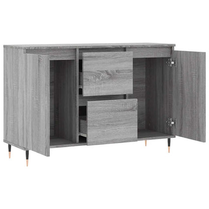 vidaXL Sideboard Grey Sonoma 101,5x35x70 cm Engineered Wood