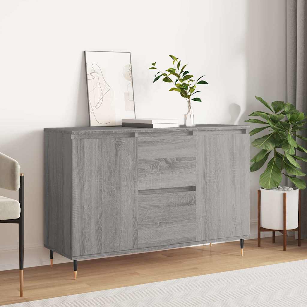 vidaXL Sideboard Grey Sonoma 101,5x35x70 cm Engineered Wood