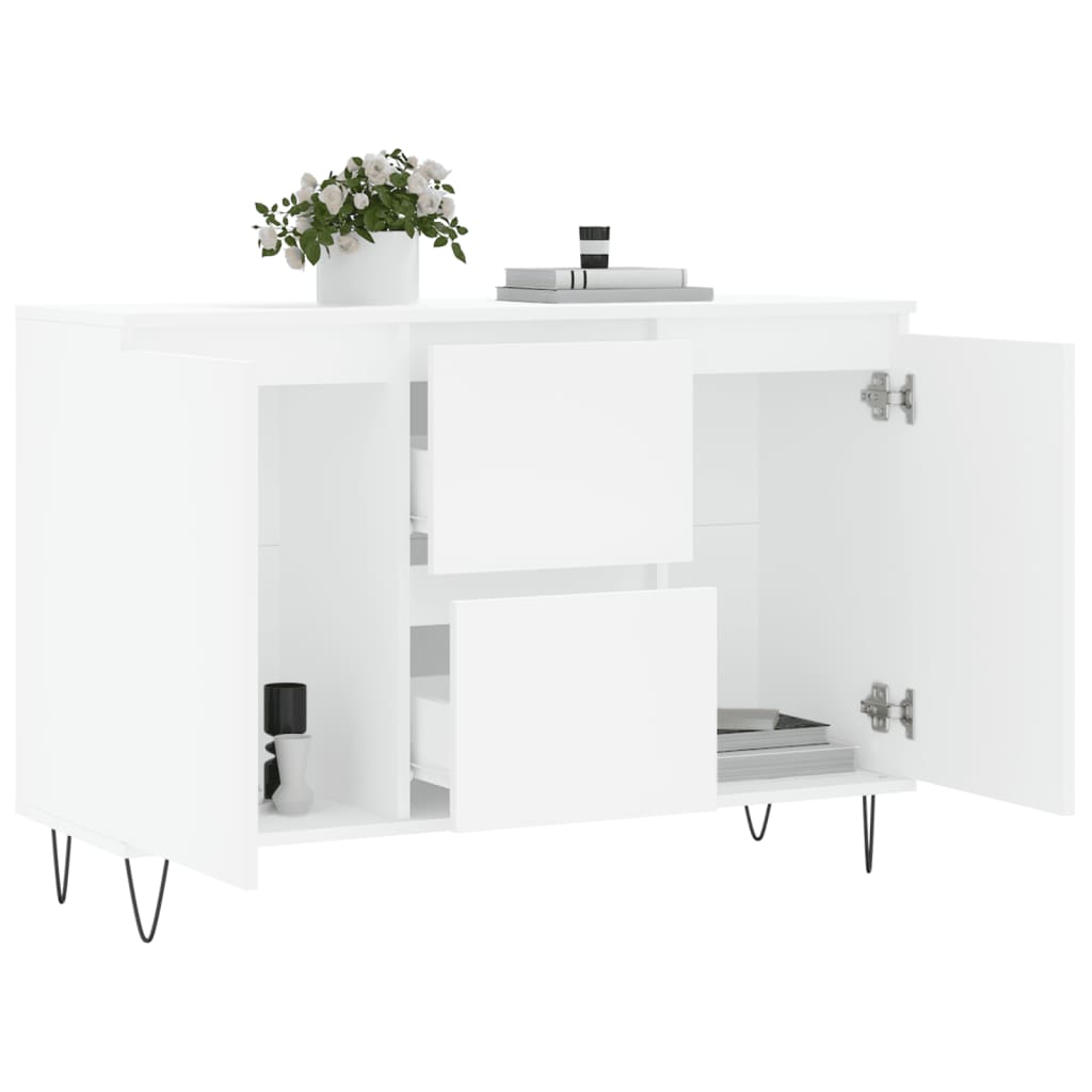 vidaXL Sideboard White 101.5x35x70 cm Engineered Wood