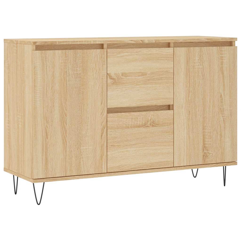vidaXL Sideboard Sonoma Oak 101.5x35x70 cm Engineered Wood