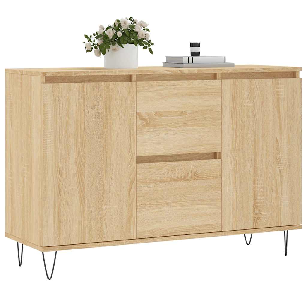 vidaXL Sideboard Sonoma Oak 101.5x35x70 cm Engineered Wood