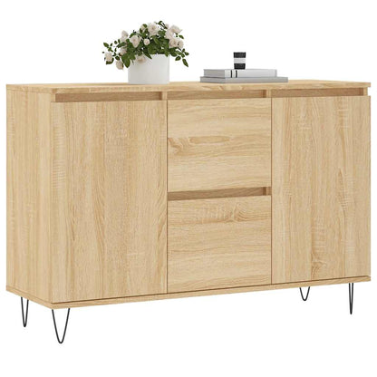 vidaXL Sideboard Sonoma Oak 101.5x35x70 cm Engineered Wood