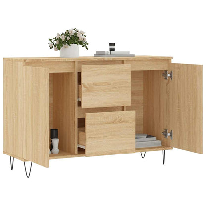 vidaXL Sideboard Sonoma Oak 101.5x35x70 cm Engineered Wood