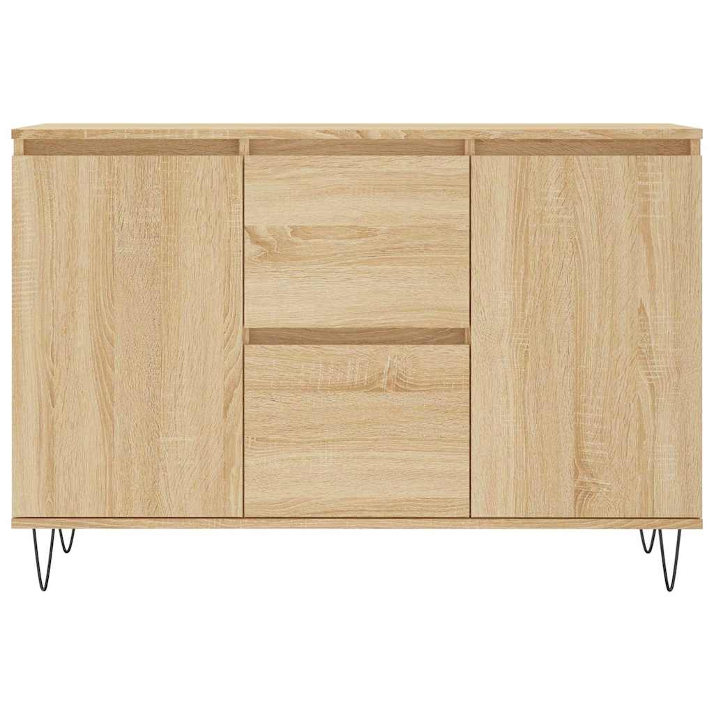 vidaXL Sideboard Sonoma Oak 101.5x35x70 cm Engineered Wood
