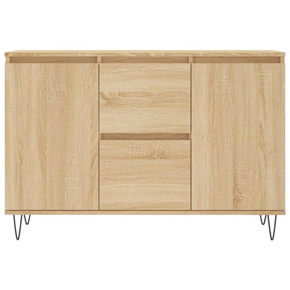 vidaXL Sideboard Sonoma Oak 101.5x35x70 cm Engineered Wood