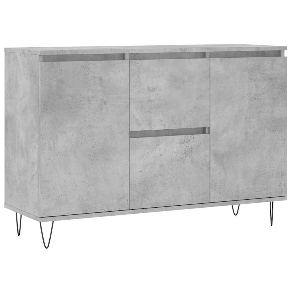 vidaXL Sideboard Concrete Grey 101,5x35x70 cm Engineered Wood