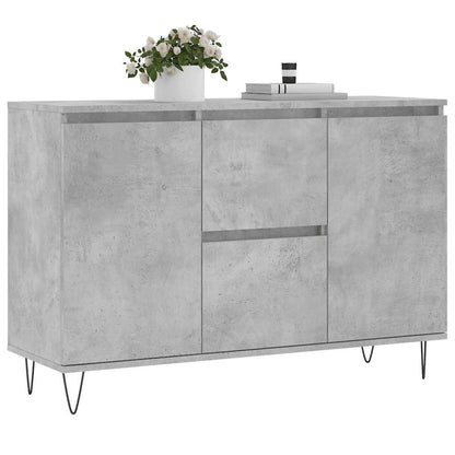 vidaXL Sideboard Concrete Grey 101,5x35x70 cm Engineered Wood