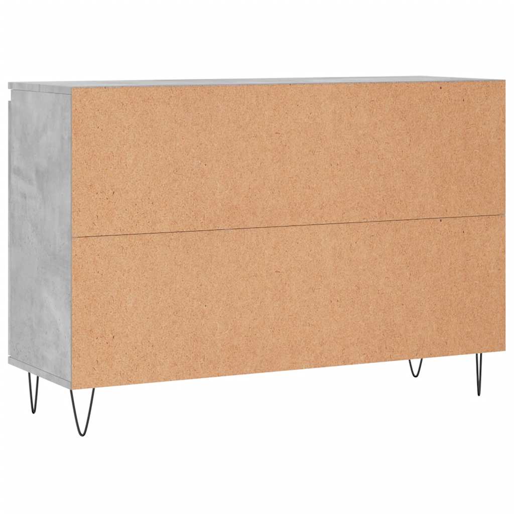 vidaXL Sideboard Concrete Grey 101.5x35x70 cm Engineered Wood