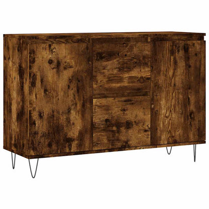 vidaXL Sideboard Smoked Oak 101,5x35x70 cm Engineered Wood