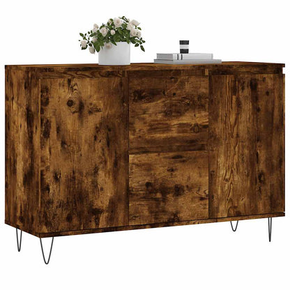 vidaXL Sideboard Smoked Oak 101,5x35x70 cm Engineered Wood