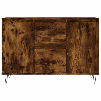 vidaXL Sideboard Smoked Oak 101,5x35x70 cm Engineered Wood