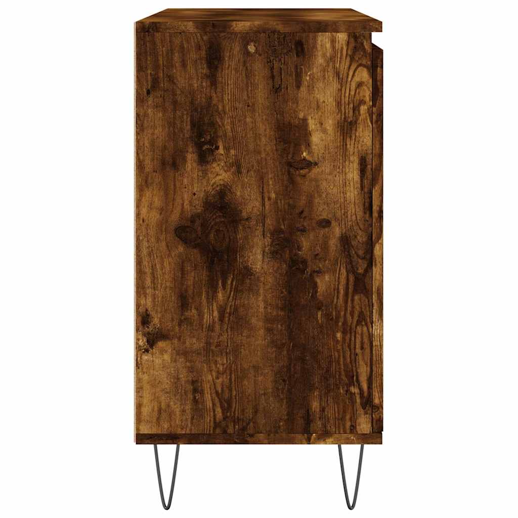 vidaXL Sideboard Smoked Oak 101,5x35x70 cm Engineered Wood