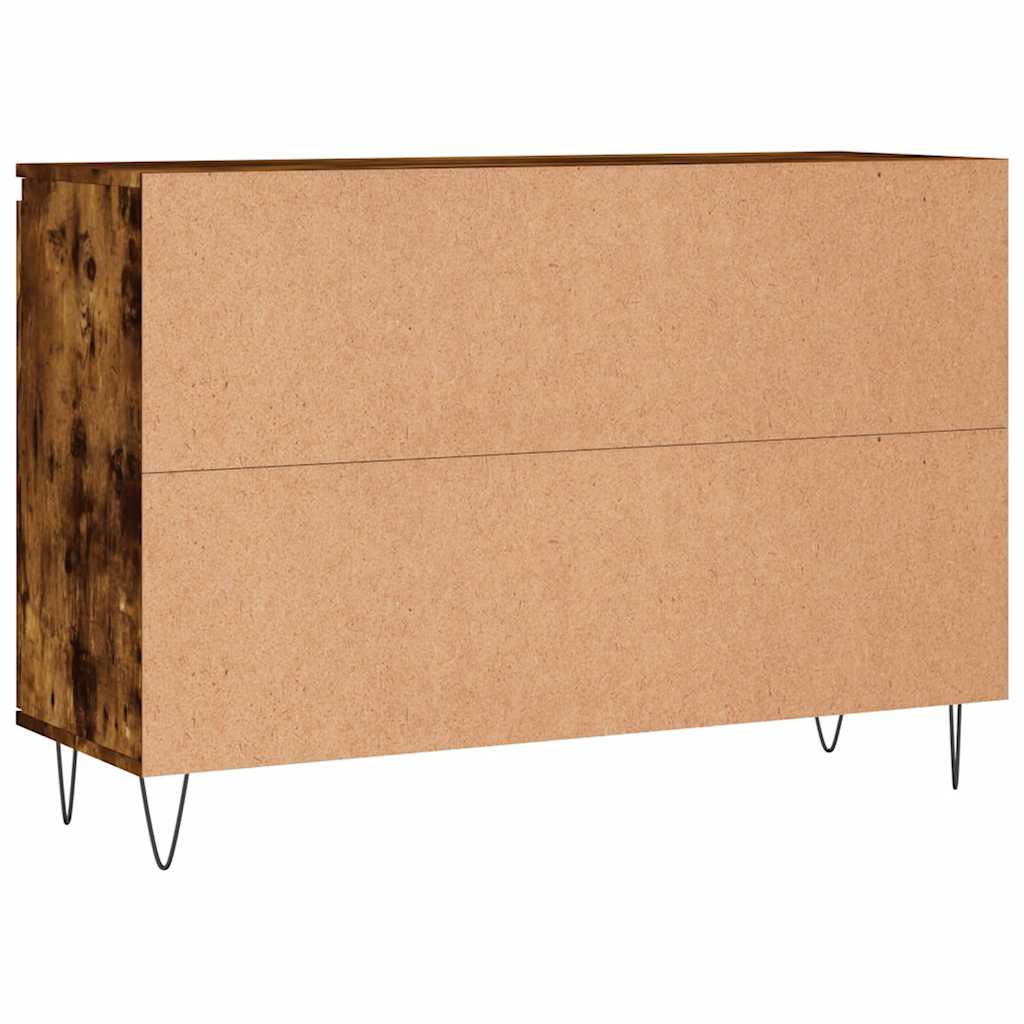 vidaXL Sideboard Smoked Oak 101,5x35x70 cm Engineered Wood