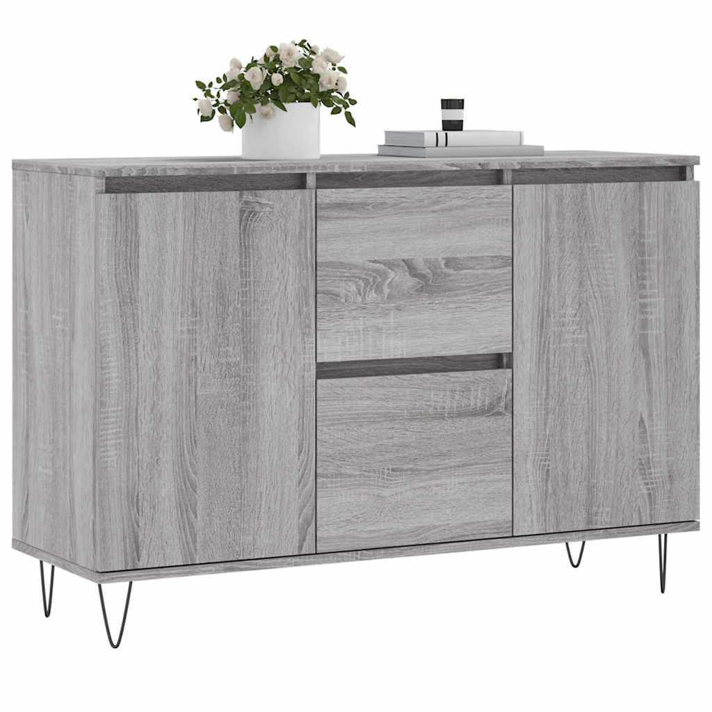 vidaXL Sideboard Grey Sonoma 101,5x35x70 cm Engineered Wood