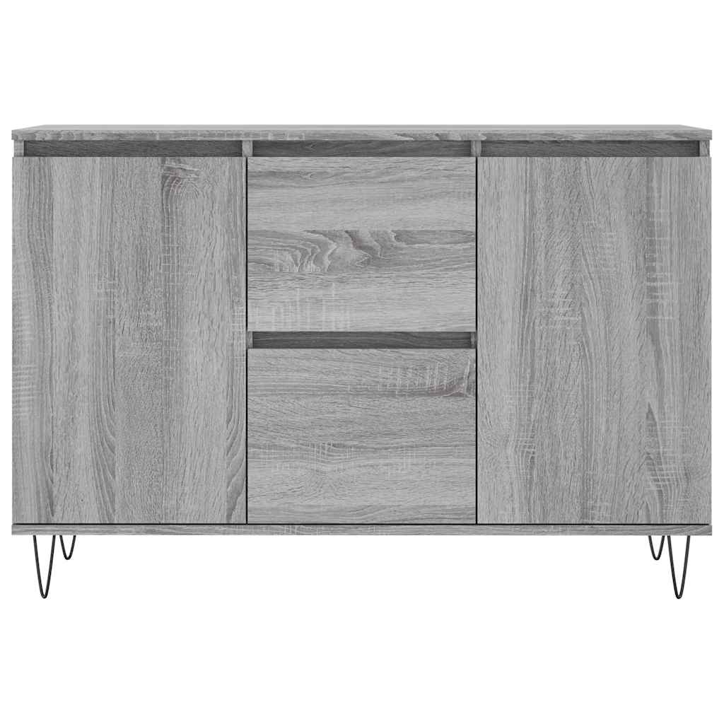 vidaXL Sideboard Grey Sonoma 101,5x35x70 cm Engineered Wood