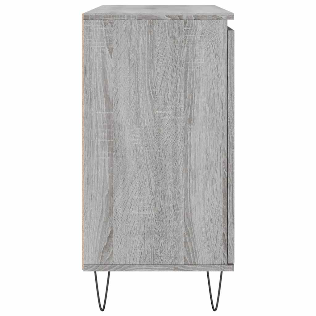 vidaXL Sideboard Grey Sonoma 101.5x35x70 cm Engineered Wood
