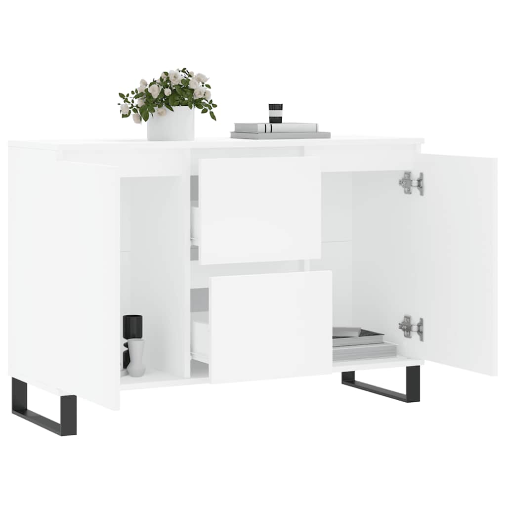vidaXL Sideboard White 101.5x35x70 cm Engineered Wood
