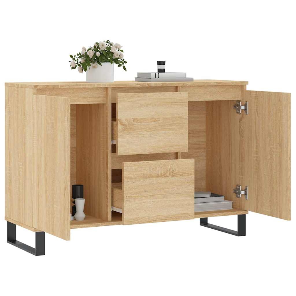 vidaXL Sideboard Sonoma Oak 101,5x35x70 cm Engineered Wood