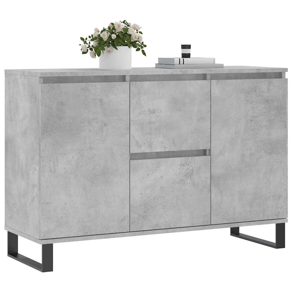 vidaXL Sideboard Concrete Grey 101,5x35x70 cm Engineered Wood