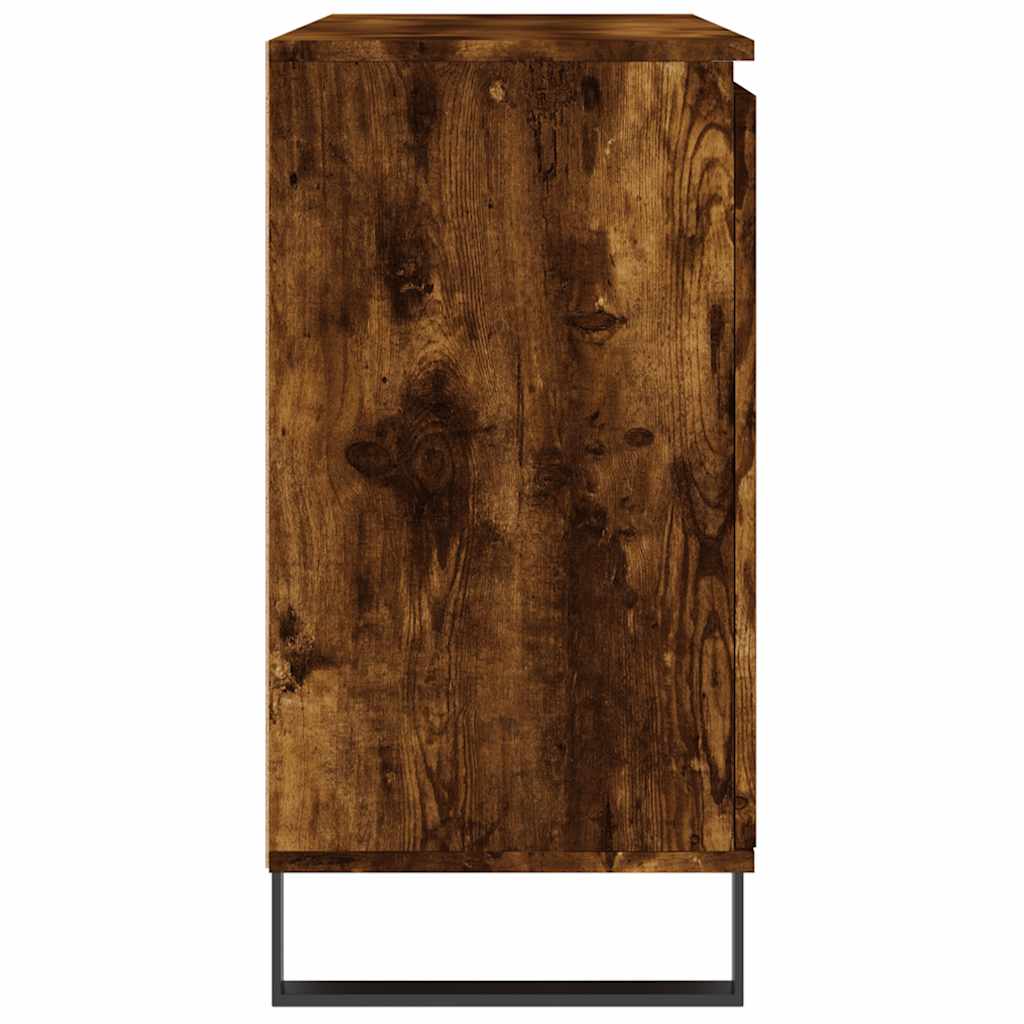 vidaXL Sideboard Smoked Oak 101.5x35x70 cm Engineered Wood