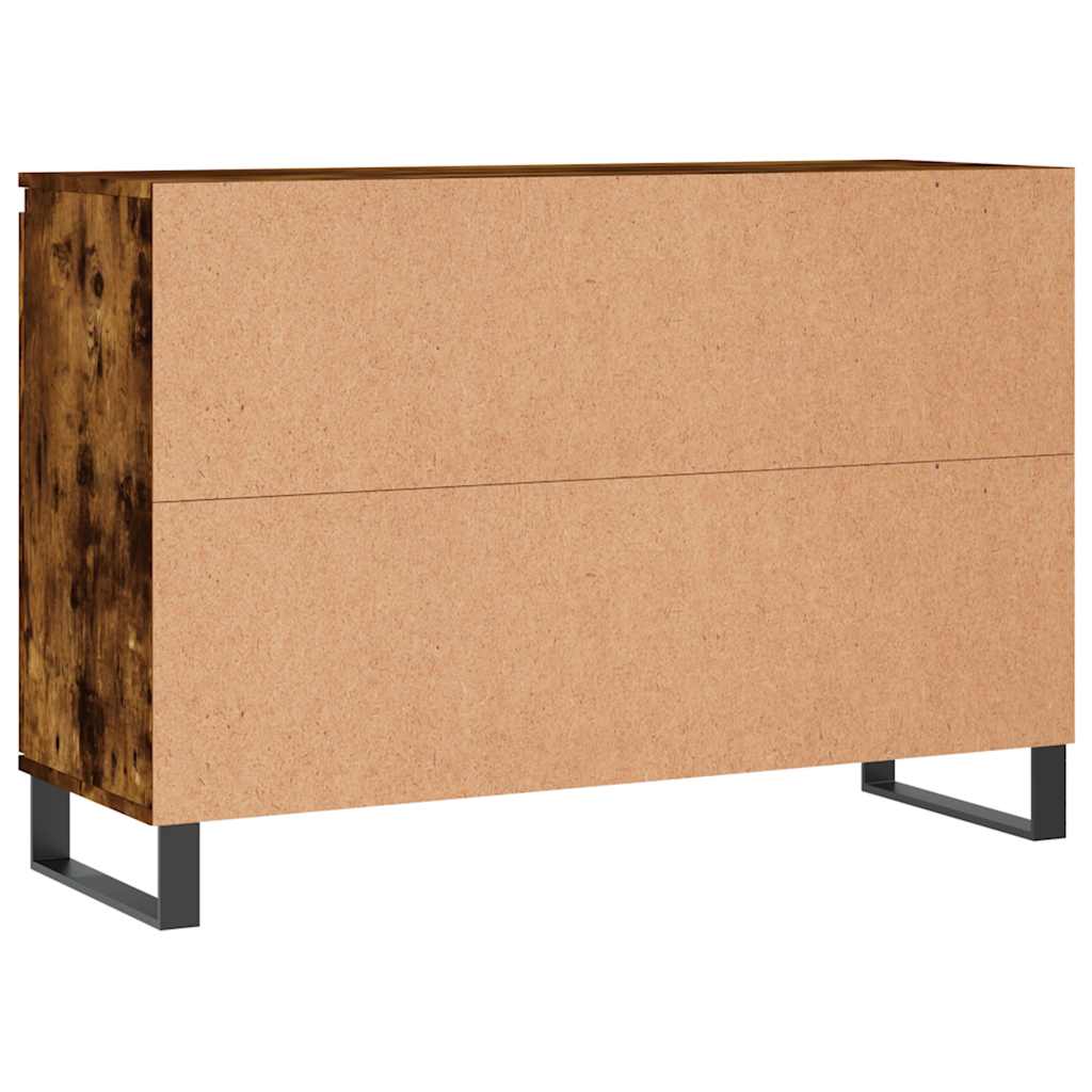 vidaXL Sideboard Smoked Oak 101.5x35x70 cm Engineered Wood