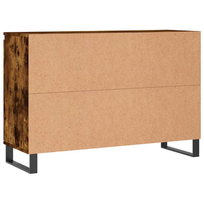 vidaXL Sideboard Smoked Oak 101.5x35x70 cm Engineered Wood