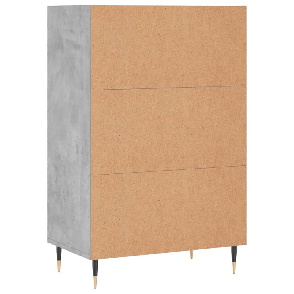 vidaXL Highboard Concrete Grey 57x35x90 cm Engineered Wood